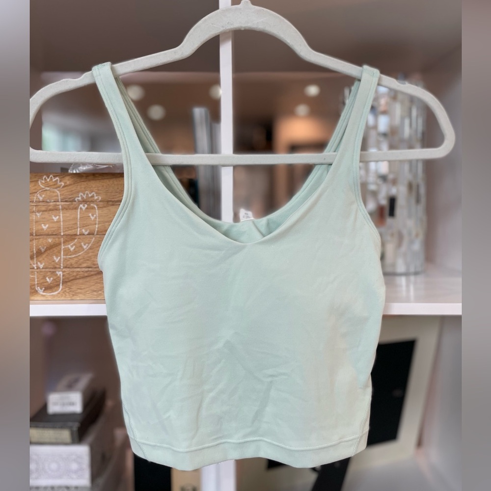 Lululemon Align Tank Top with light support bra in aqua